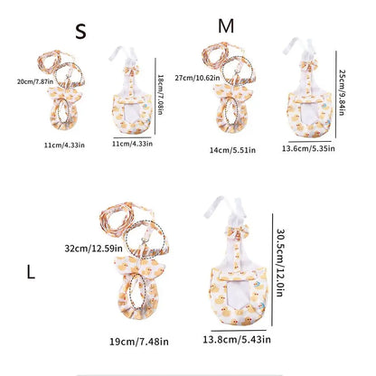 Cute Pet Duck Diaper Reusable Adjustable Goose Breast Strap Wearable Reduce Odor Chicken Diapers Poultry Supplies