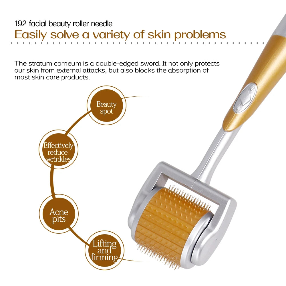 Professional 540 Needles for Facial Body Hair Growth Derma Roller for Skin Beard 0.2mm 0.25mm 0.3mm Needle Beauty Roller