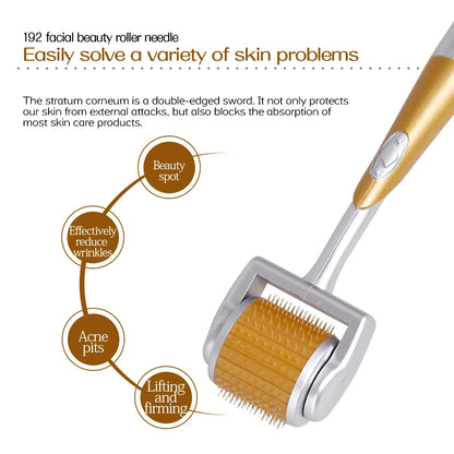 Professional 540 Needles for Facial Body Hair Growth Derma Roller for Skin Beard 0.2mm 0.25mm 0.3mm Needle Beauty Roller