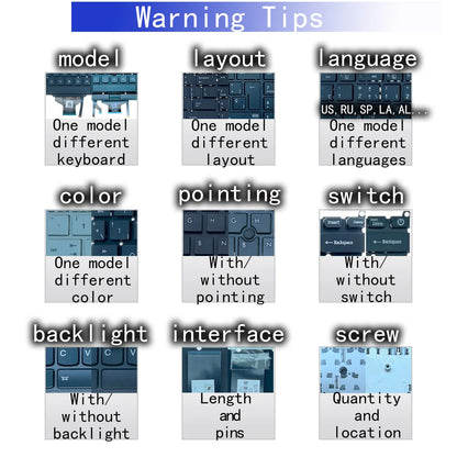 New US Laptop Backlit Keyboard For Dell Latitude 5320 7310 7320 Notebook PC Replacement