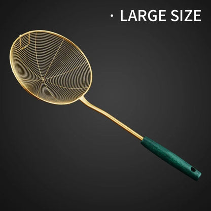 Strainer 304 stainless steel household kitchen scoop Hot pot pot strainer for deep-frying noodles strainer spoon