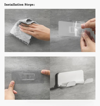 Hair Dryer Storage Rack Without Punching Holes, Bathroom Hair Dryer Hanging Rack, Bathroom Hair Dryer Placement Rack