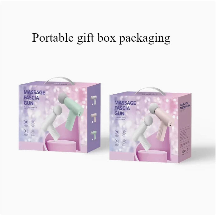 Portable Mini Pink Muscle Massage Gun Deep Tissue Handheld Healing Fascia Gun