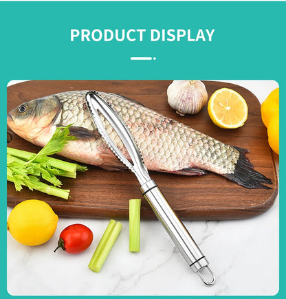Kitchen accessories Stainles Fish Scales Scraping Graters Fast Remove Fish Cleaning Peeler Scraper Fish bone tweezers tool gadge