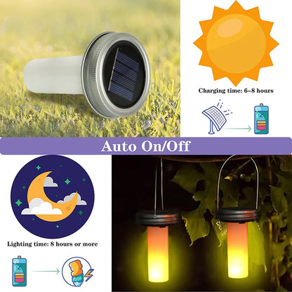Solar Lamps Home Decoration Atmosphere Night Light Outdoor Indoor Decorative Light Flame Candle Lantern Lighting