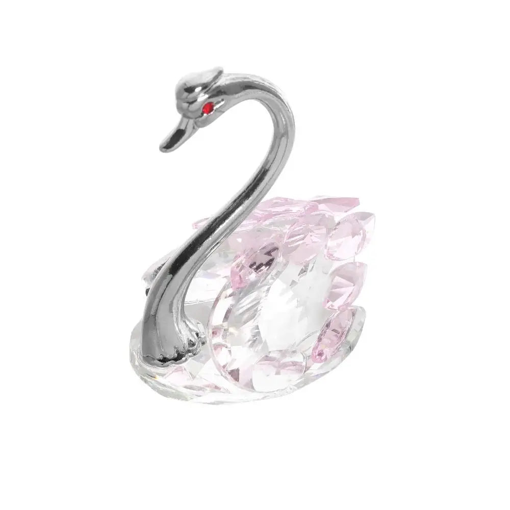 Beautiful Glass Home Decoration, Cute Swan Statue, Home Decoration, Dining Table Family Collection Gift, Home Crystal Decoration
