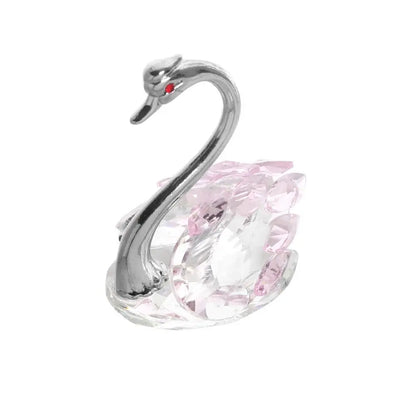 Beautiful Glass Home Decoration, Cute Swan Statue, Home Decoration, Dining Table Family Collection Gift, Home Crystal Decoration