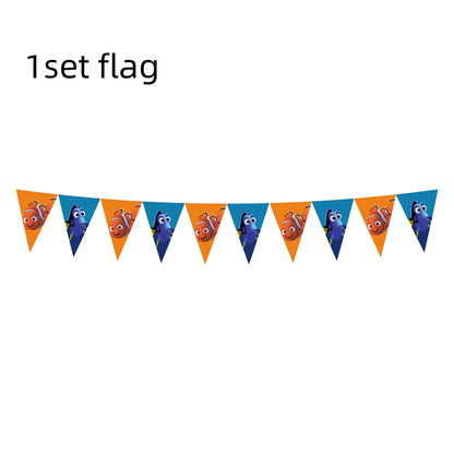 Finding Nemo Birthday Party Decoration Children Party Balloons Disposable Tableware Plates Napkins Cup Tablecloth Party Supplies