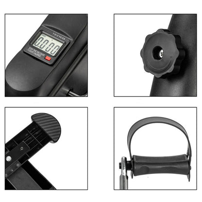 Mini Exercise Bike Arm and Leg Trainer Portable Pedal Trainer Adjustable Foot Pedal Exercise Machine LED Display for Home Office