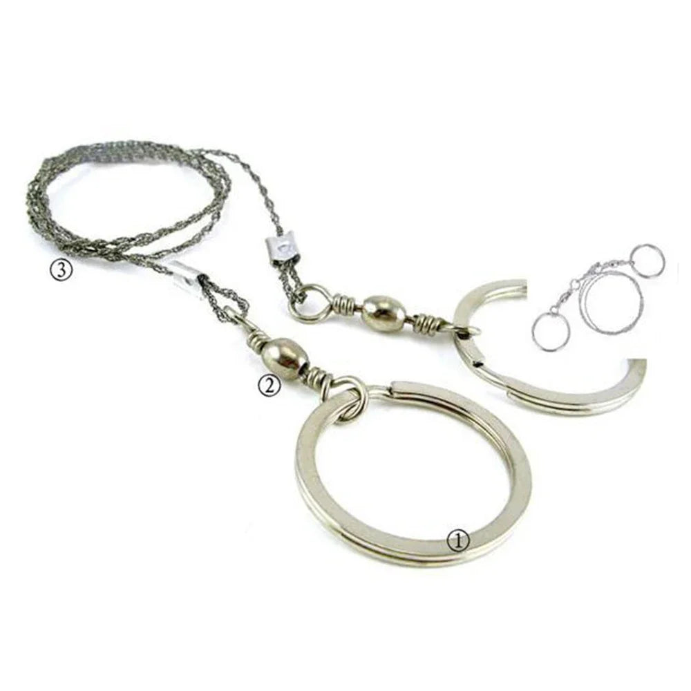 Portable Practical Emergency Survival Gear Steel Wire Saw Outdoor Camping Hiking Manual Hand Steel Rope Chain Saw Travel Tool