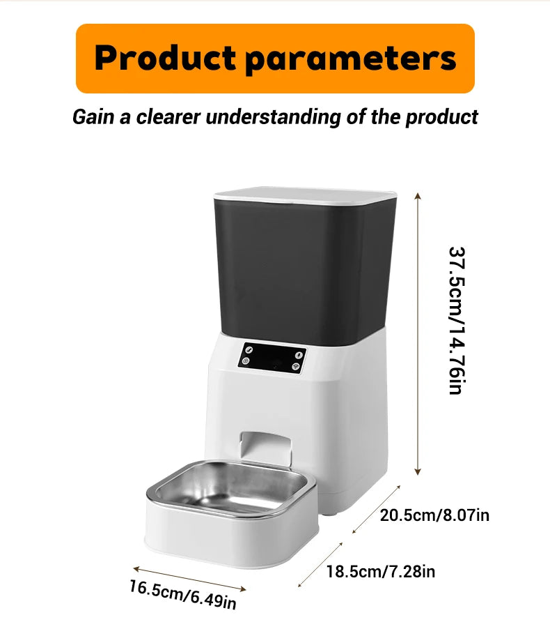 4.5L Smart pet feeder automatic cat feeder dog slow feeder timed and quantified automatic cat food dispenser cat and dog bowl