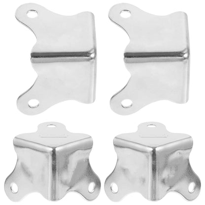 4pcs Stainless Steel Corner Protectors 30x30x0.8mm Metal Guards for Furniture Kitchen Cabinets Decorative Box Corners Wooden