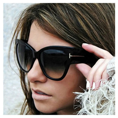 ZXWLYXGX Fashion Cat Eye Sunglasses Women Brand Designer Luxury   Sexy Ladies Gradient Sun Glasses Female  UV400