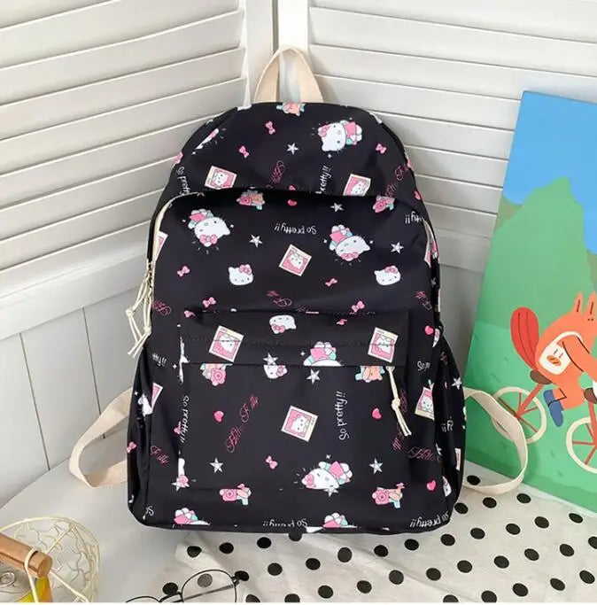 Hello Kitty backpack for junior high school students cute cartoon fashion school bag large capacity school bag for women