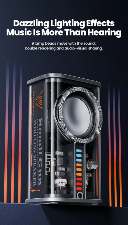 Toocki K07 Portable Bluetooth 5.0 Speaker Stereo Surround Wireless Bluetooth Speakers Dazzling Lighting Audio Player Loudspeaker