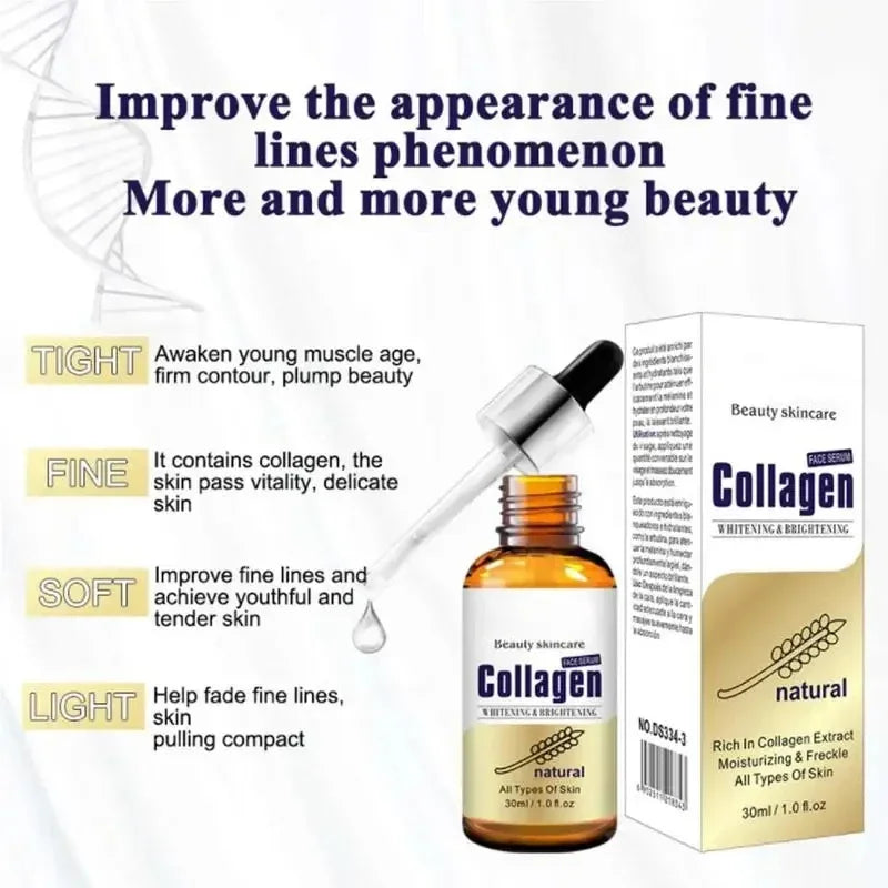 30ml Pure Collagen Serum Serum Moisturizing Skin Repair Whitening Anti Wrinkle Face Serum Acne Treatment