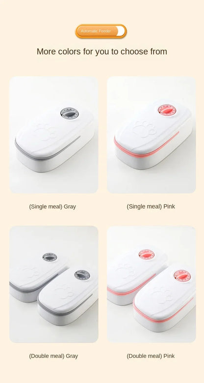 Pet Automatic Feeder with Timer Smart Food Dispenser for Dogs Cats Water Bowl Storage Container Puppy Kitten Feeding Accessories