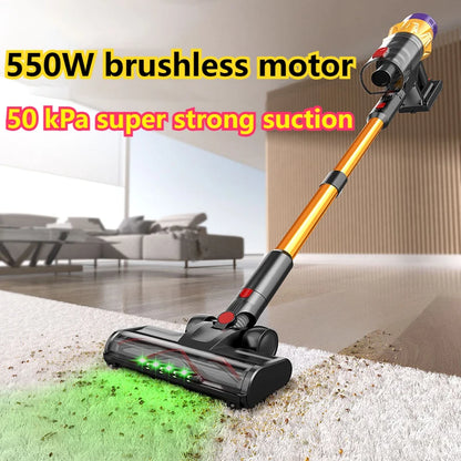 550W Cordless Handheld Vacuum Cleaner,50kPa Strong Suction,Detachable & Replaceable Battery,Touchscreen,Vacuum Cleaner for Home
