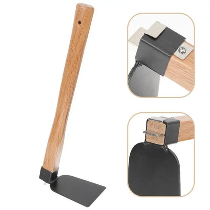 Iron Gardening Cultivator Manual Wooden Handle Agriculture Hoe Vegetable Farming Tool Weeding Hoe