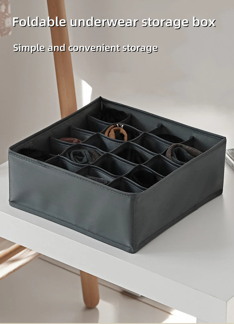 Organizer For Underwear Bra Socks Pants Scarf Storage Box Organizers Of Cabinets And Drawers Wardrobe Foldable Storage Box Case