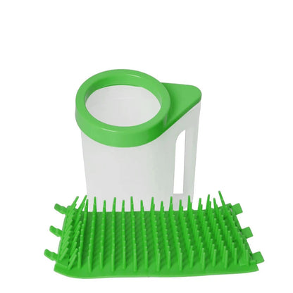 Dog Paw Cleaner All-round Cleaning Dog Paw Washer 8.8×6.3 Inch Muddy Paw Cleaner with Coral Plush Towels Easy to Use Pet Paw