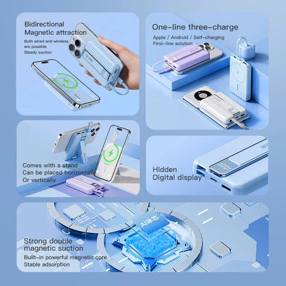 Magnetic Wireless Power Bank 10000mAh Portable PD 20W 3 in 1 Fast Charging External Battery for iPhone 15 14 13 Tel Accessories