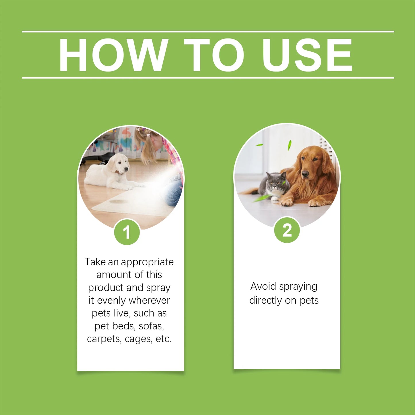 Yegbong Pet Deodorizing Spray for Dogs and Cats Eliminates Pet Odors, Long-lasting Fragrance, Keeps Indoor Air Fresh 100ML