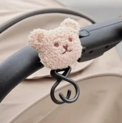 Cute Bear Baby Bag Stroller Hook Pram Rotate 360 Degree Rotatable Cart Organizer Pram Hook Stroller Accessories Mummy Bag Hook