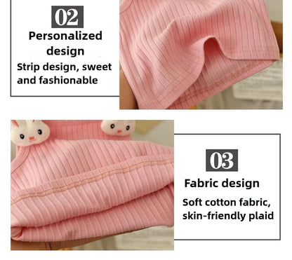 Baby Girls T-shirts  Kids Summer Sleeveless Tops Vest  Girls Cute Halter Tops Tees Children Clothing 1-7 Year Girls Top