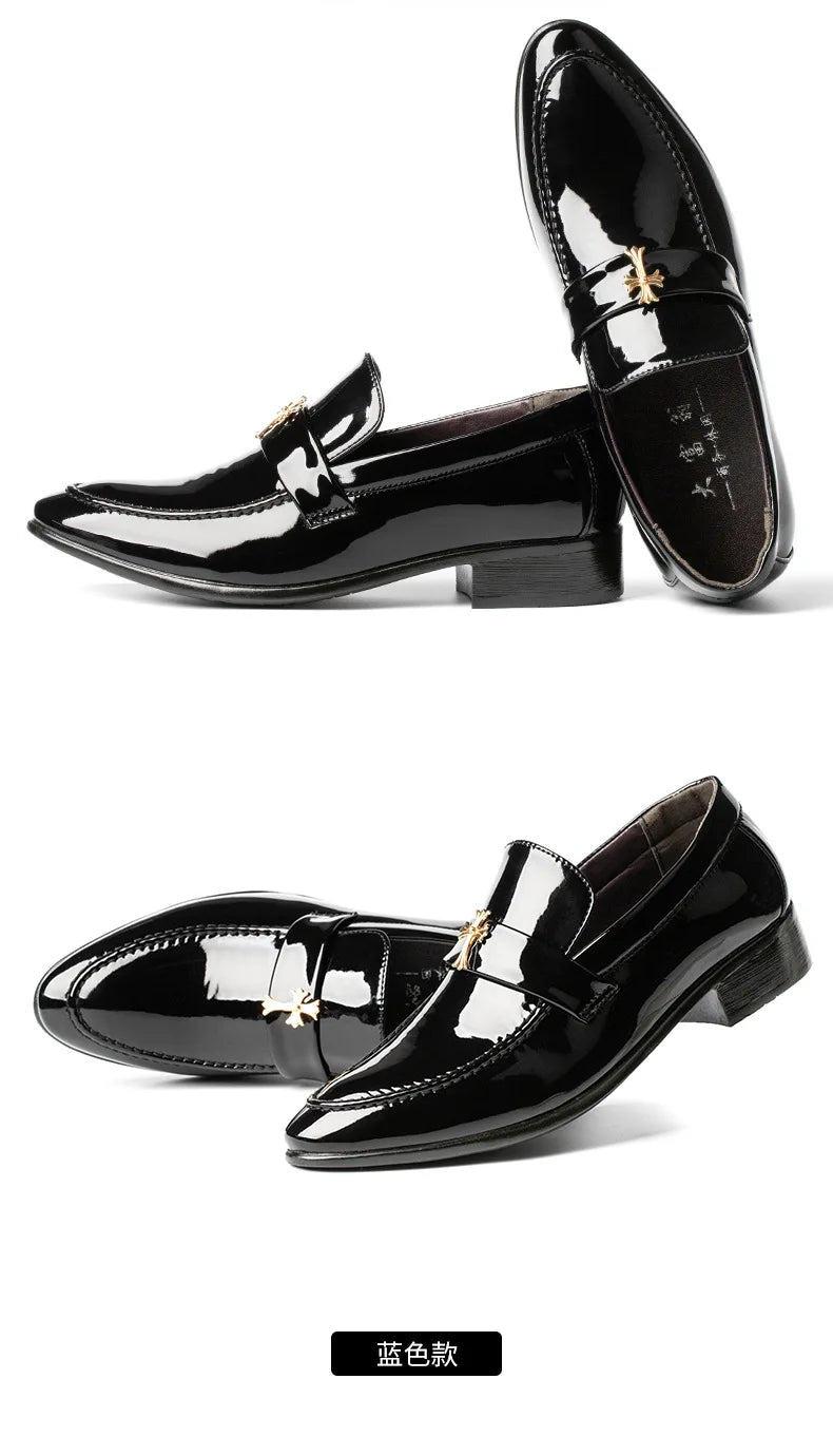 Designer Formal Oxford Shoes for Men Wedding Shoes Leather Pointed Toe Mens Dress Shoes Sapato Oxford Masculino British style