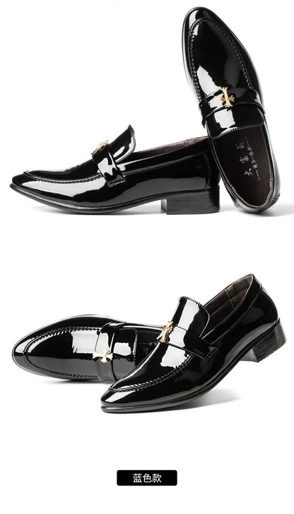 Designer Formal Oxford Shoes for Men Wedding Shoes Leather Pointed Toe Mens Dress Shoes Sapato Oxford Masculino British style