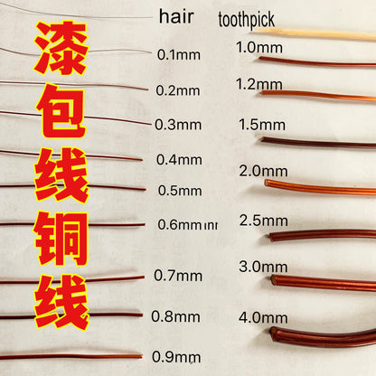 copper lacquer wire 0.47mm -1.2mm Cable Copper Wire Magnet Wire Enameled Copper Winding Wire Coil  high-temperature Copper Wire