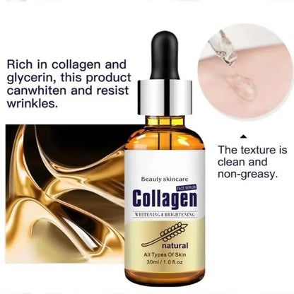 30ml 100% Pure Collagen Serum Serum Moisturizing Skin Repair Whitening Anti Wrinkle Face Serum Acne Treatment