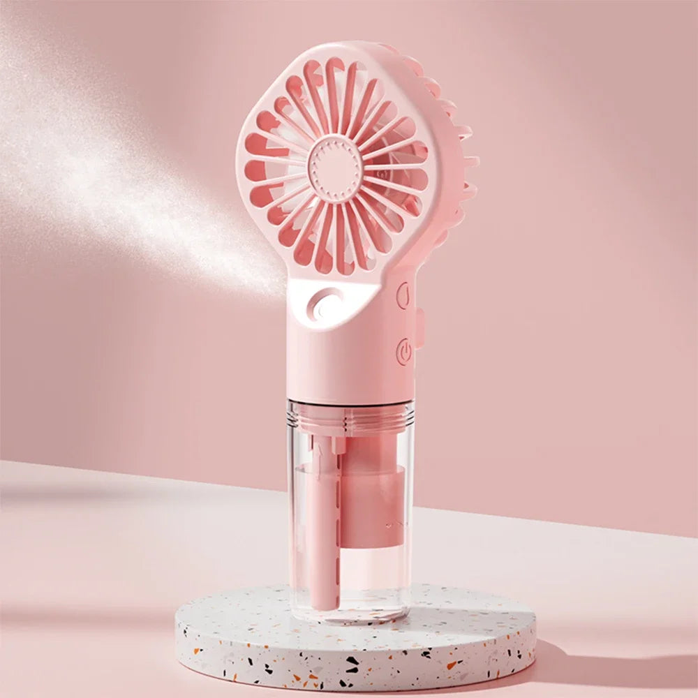 Mini Handheld Fan Portable Misting Fans Adjustable Handheld Fan for Commuters Water Humidifier Cooling Gadget