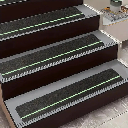 1Roll Luminous Anti Slip Traction Tape Green Stripe Sticker Self-adhesive Stairs Treads Steps Indoor Outdoor Safety Frosted Tape