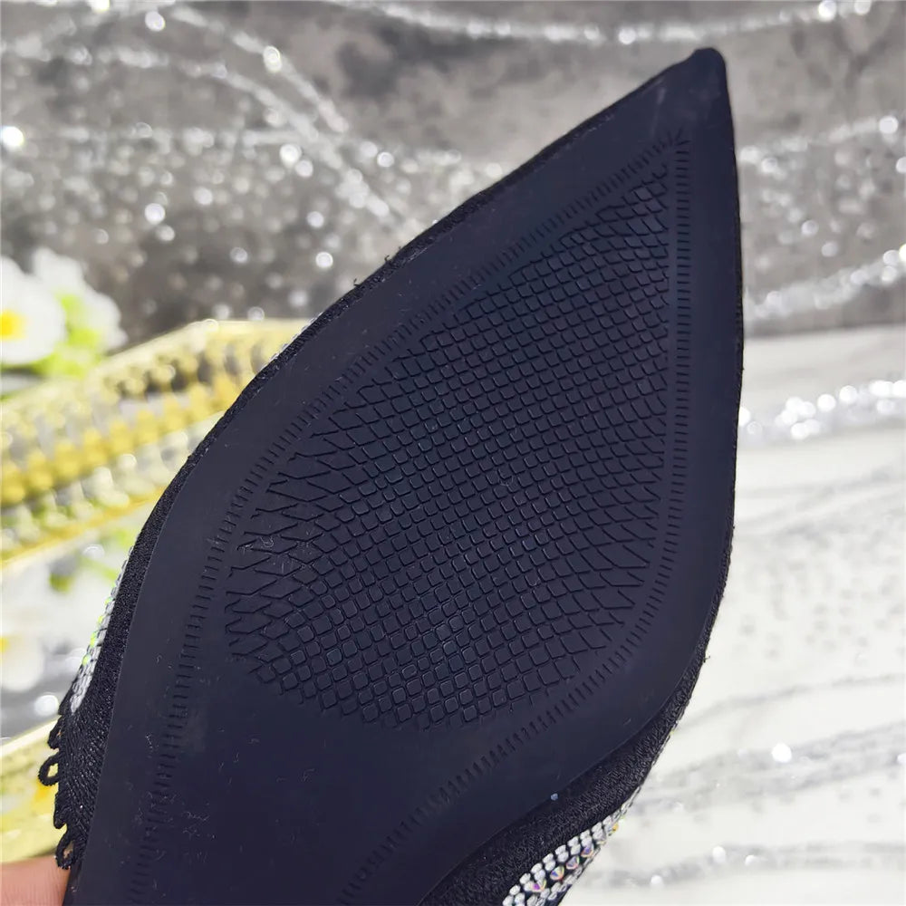High Quality African Wedding Shoes Summer Sandals for Wedding 2025 Sexy Pumps Rhinestone Fashion Women Wedding Shoes