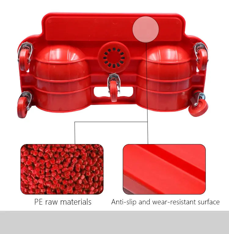 Rolling Knee Protection Pad with Wheels Built in Foam Padded Per for Car Repairman, Fitter, Repairman, Protective Gear Pulley