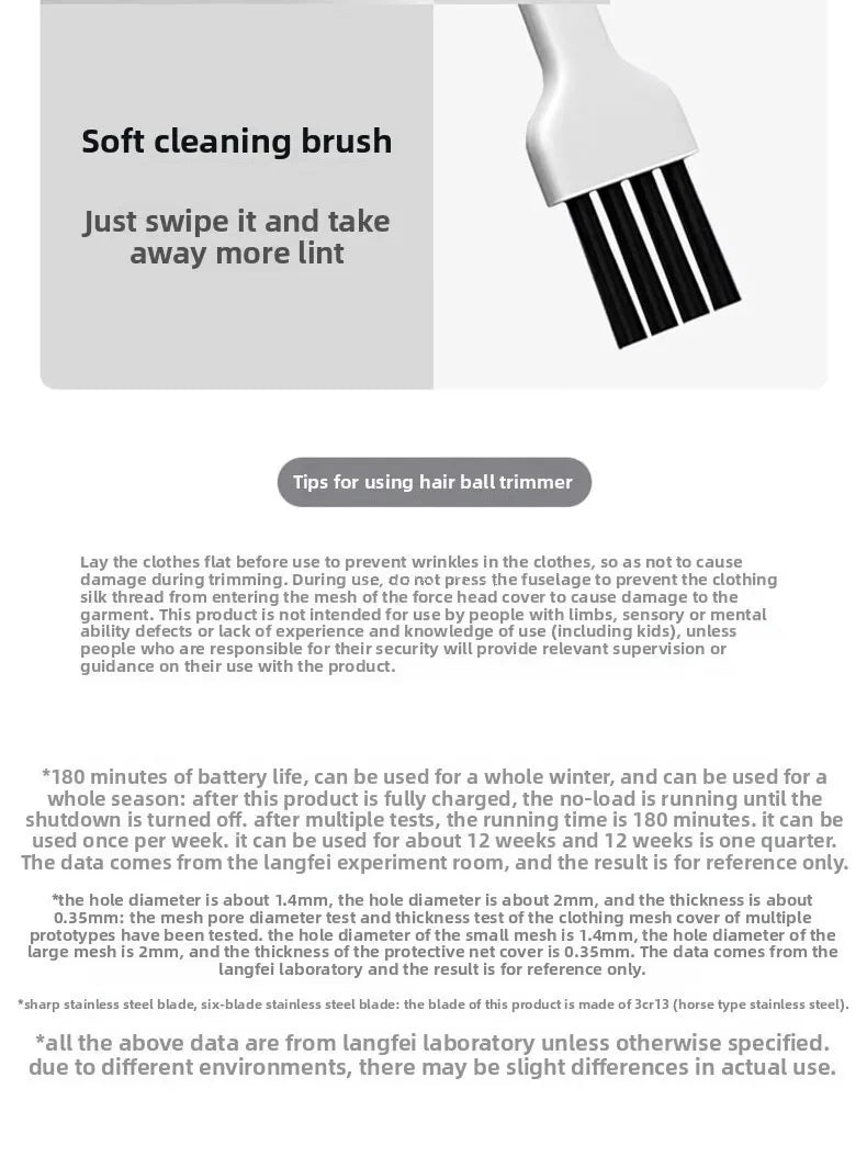 XIAOMI MIJIA Lint Remover 2,Fabric Shaver Clothes,180min Battery,6-Blade Strong Suction,USB Rechargeable,Fluff Pellet Removers