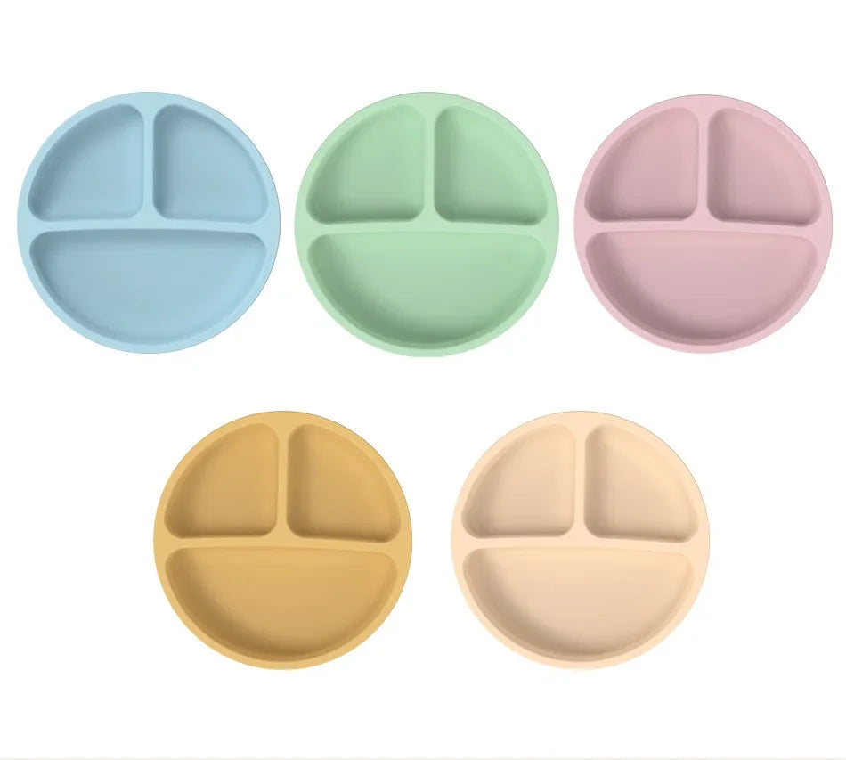 Best-Selling Silicone Children's Dinner Plate - Non-Slip, Separate Tableware & Baby Food Bowl - Perfect for Little Hands!