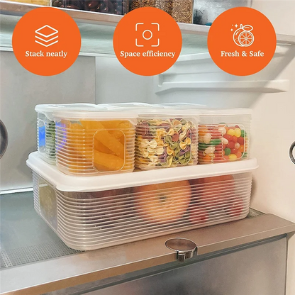 SOFT-Food Storage Container With Lid Plastic Food Container For Storage Room Organization And Storage Can Be Reused.