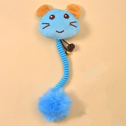 Interactive cat toy, fruit, spring, crocodile, Tiger, avocado, to relieve boredom toy