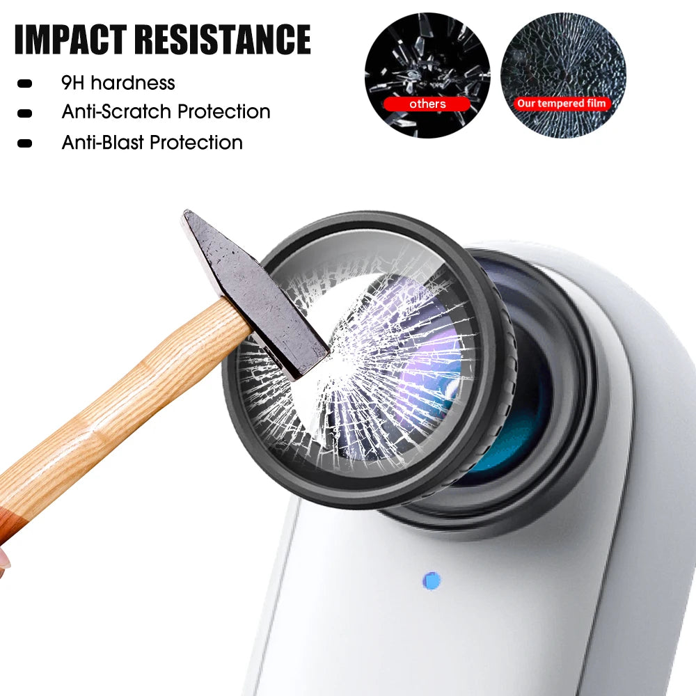 Upgrade Camera Lens Protectors for Insta360 GO 3S Tempered Glass Camera Films Lens Guard Action Video Cameras Accessories