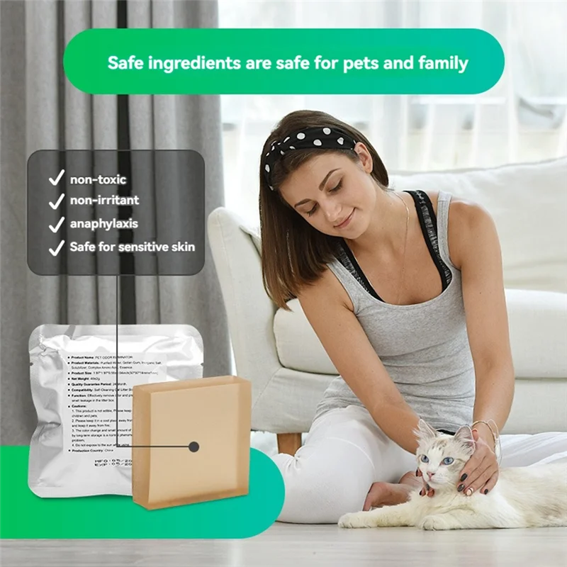 N50 Odor Eliminator Forpuramax Self-Cleaning Cat Litter Box Pet Toilet Odor Control Deodorant Cubes 3PCS