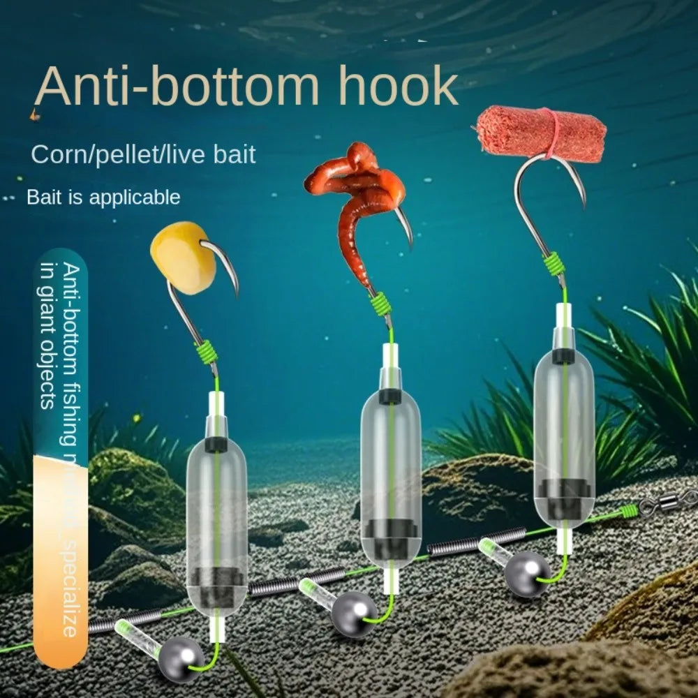 1pc 3 Hooks Fishing Hair Rigs Hook Iseni hook barb Carp Fishing Hook Suspension Anti Bottom Carp Rigs Fishing Lure