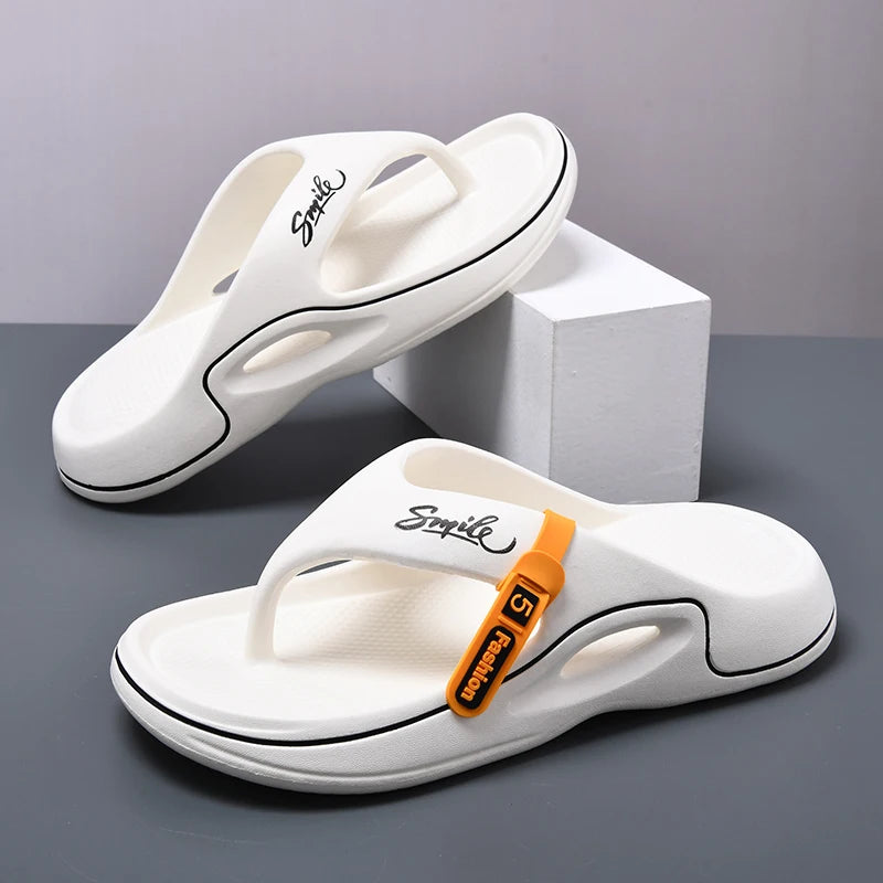 Flip Flops Mens Thong Sandals Summer 2025 New Men Shoes Thick Bottom EVA Non-slip Slide Slippers Outdoor Indoor Couples Shoes