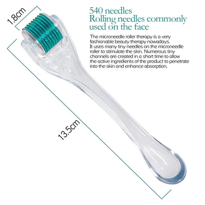 Titanium Derma Pen Roller Hair Growth Beard 540 Microneedle Roller for Facial Skin Care MTS Micro Needle Roller Mesotherapy Use