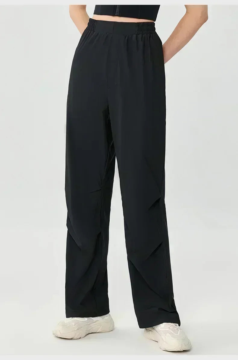 2025 Yoga Pants Women High-waisted Hip-lifting Dance Pants Flared Wide-leg Pants Sports Fitness Pants Summer