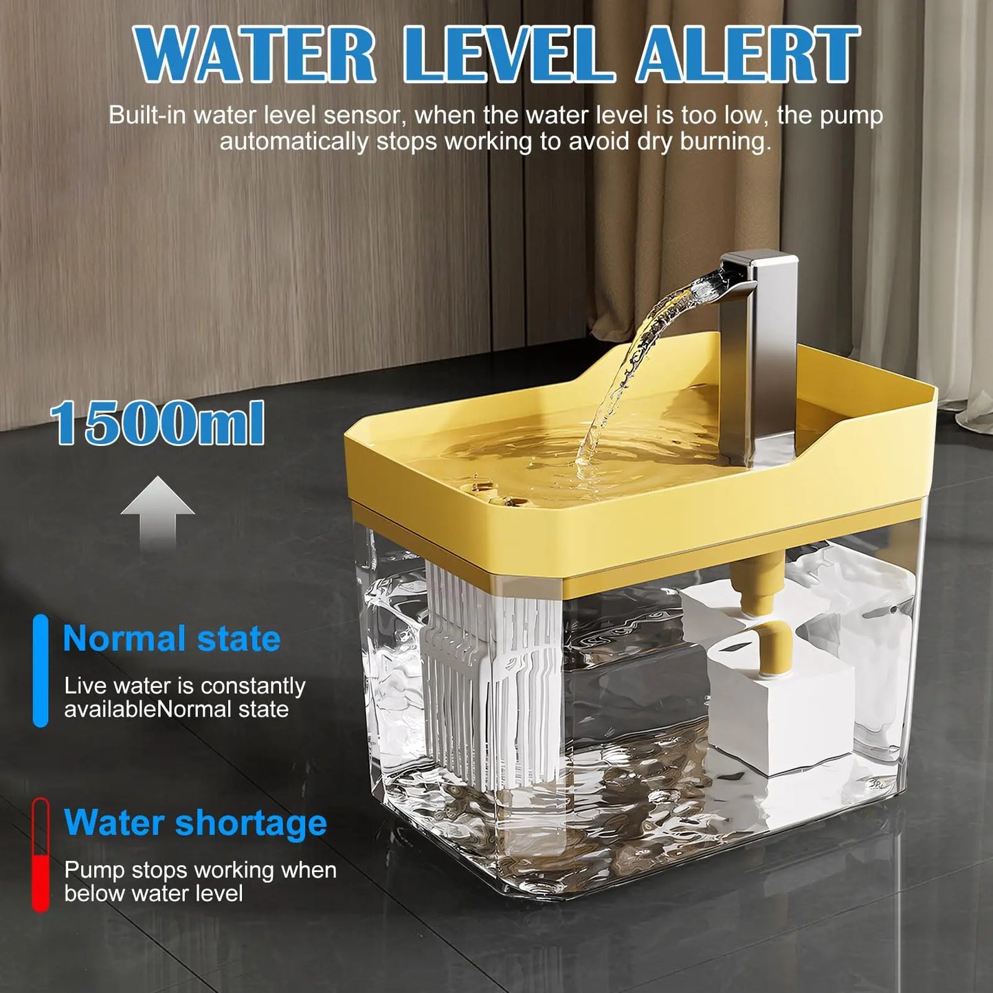 Cat Water Fountain Cat automatic water dispenser filters circulating flowing water intelligent pet automatic water dispenser