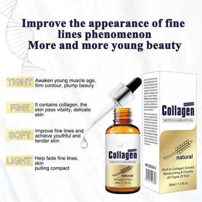 30ml 100% Pure Collagen Serum Serum Moisturizing Skin Repair Whitening Anti Wrinkle Face Serum Acne Treatment