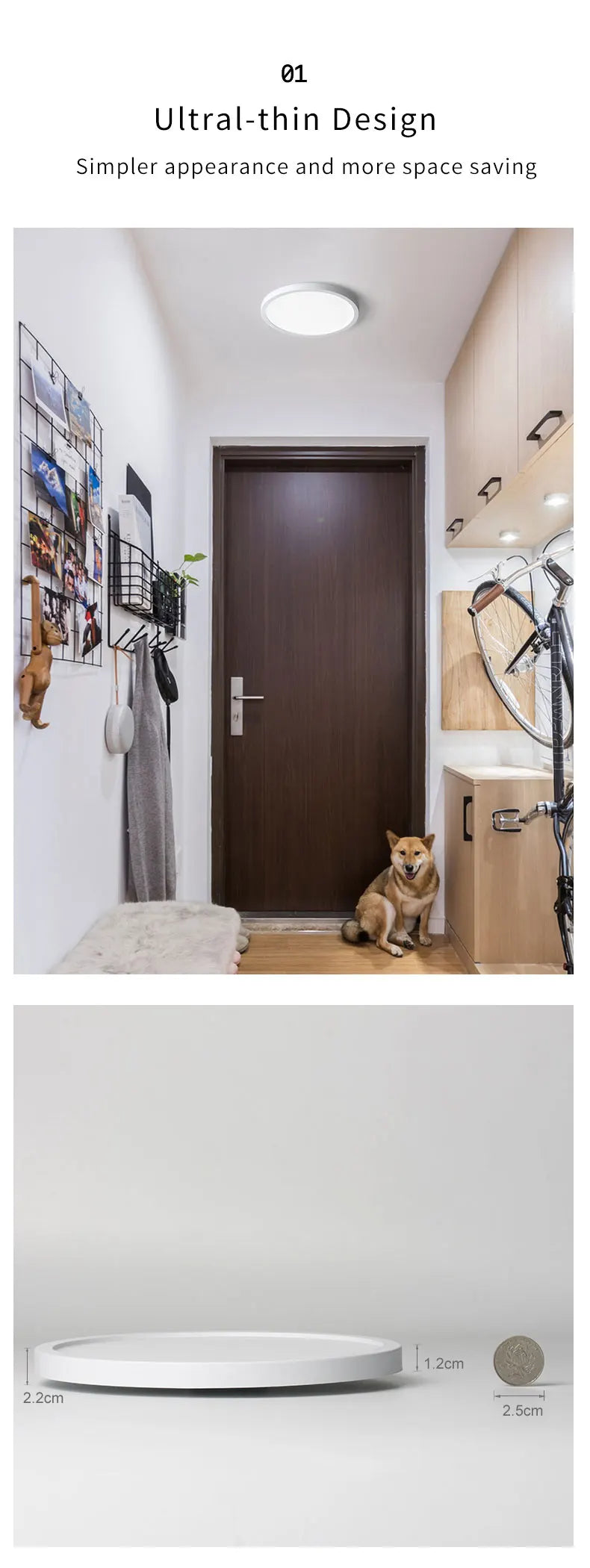 LED Ceiling Light Modern Small Round 6W 9W 13W 18W 24W 110V 230V Led Panel Light For Toilet Porch Utility Room Bathroom Lamps